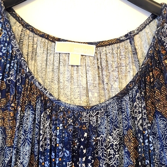 Michael Kors Boho Peasant Top with 3/4 Length Sleeves - Picture 3 of 5